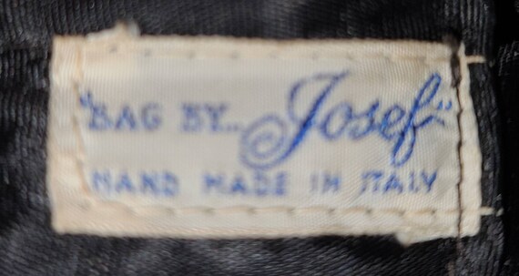 Sale vintage 1950s purse black straw rosette hand… - image 5