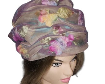 Vintage 1950’s Christian Dior Pink Floral Hat 1950s/60s Vintage CHRISTIAN DIOR Hat chapeaux Pink Flowers  main image 4