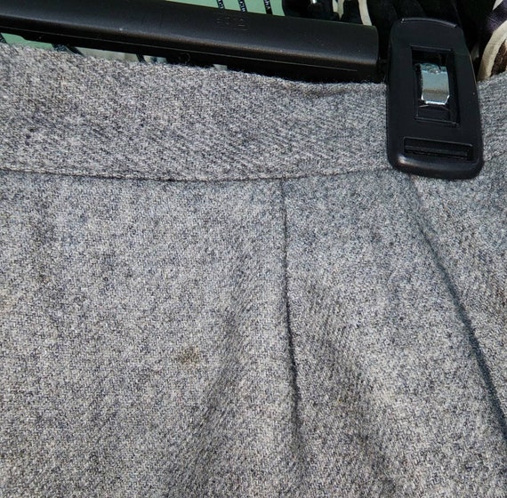 Vintage wool skirt 1970s classic gray wool 50s st… - image 10