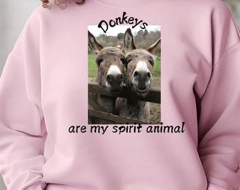 Donkey Spirit Animal Sweatshirt: Cozy Unisex Crewneck