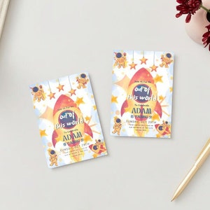 Modèle d'invitation d'anniversaire dans l'espace