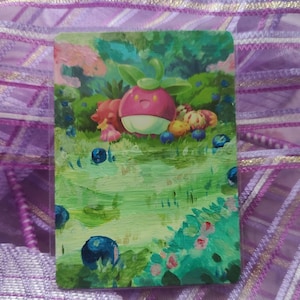 Cartão Bounsweet Poke pintado à mão