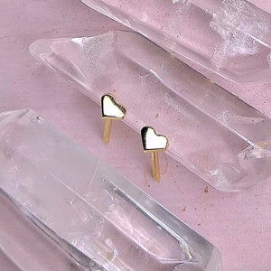 Tiny heart studs, heart earrings, Dainty studs, Minimalist studs, Tiny heart studs, stud earrings, Dot earrings, Cartilage earrings