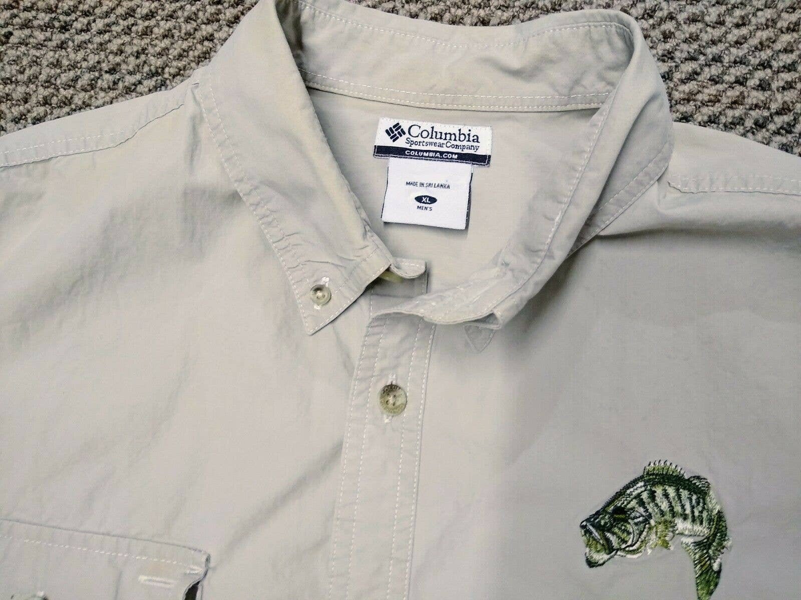 Columbia sportswear performance fishing gear short sleeved polo size large