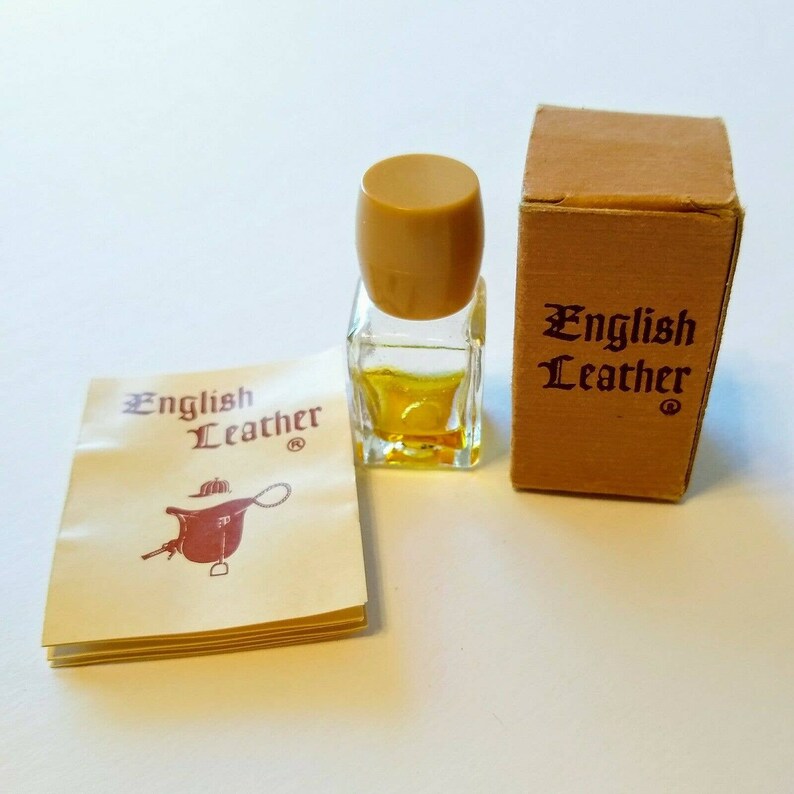 VINTAGE ENGLISH LEATHER Cologne Sample Bottle 10 Full With Box and