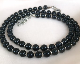 Navajo Liquid Silver Bracelet~black Onyx & Sterling Silver 925 - Etsy