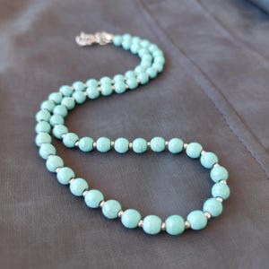 Turquoise Necklace • Genuine Turquoise Gemstone Jewelry • Boho Statement Necklace • Handmade Gift for Women • Minimalist Turquoise Choker