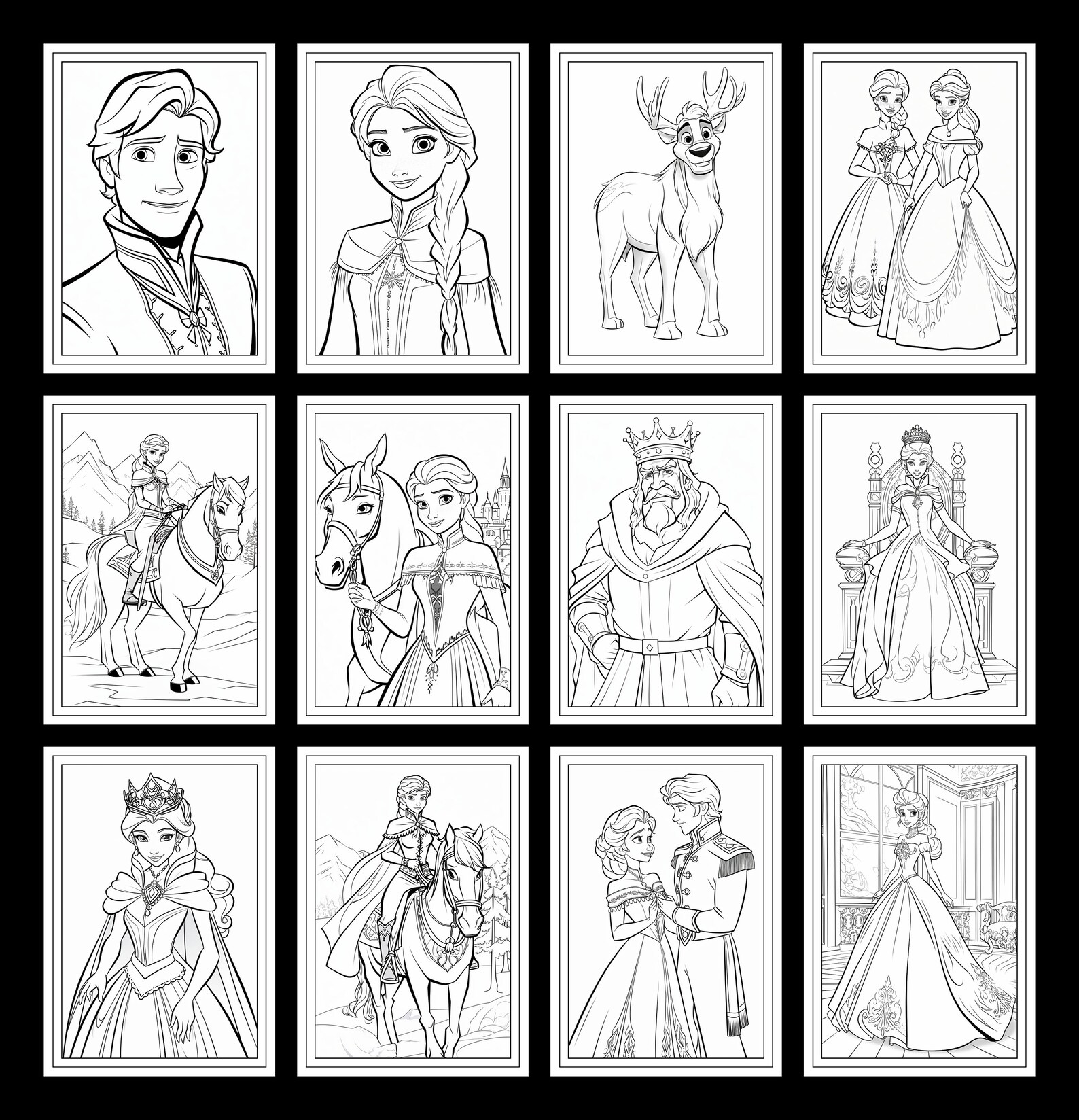 Frozen Coloring Book, Coloring Sheets for Printing, Frozen PNG ...