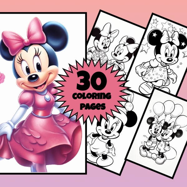 Mickey Mouse Coloring Book, Minnie Mouse, Kids Coloring Pages, Holiday coloring book