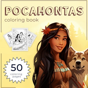 Pocahontas Coloring Cheet, Educational Coloring Book, Pocahontas PNG