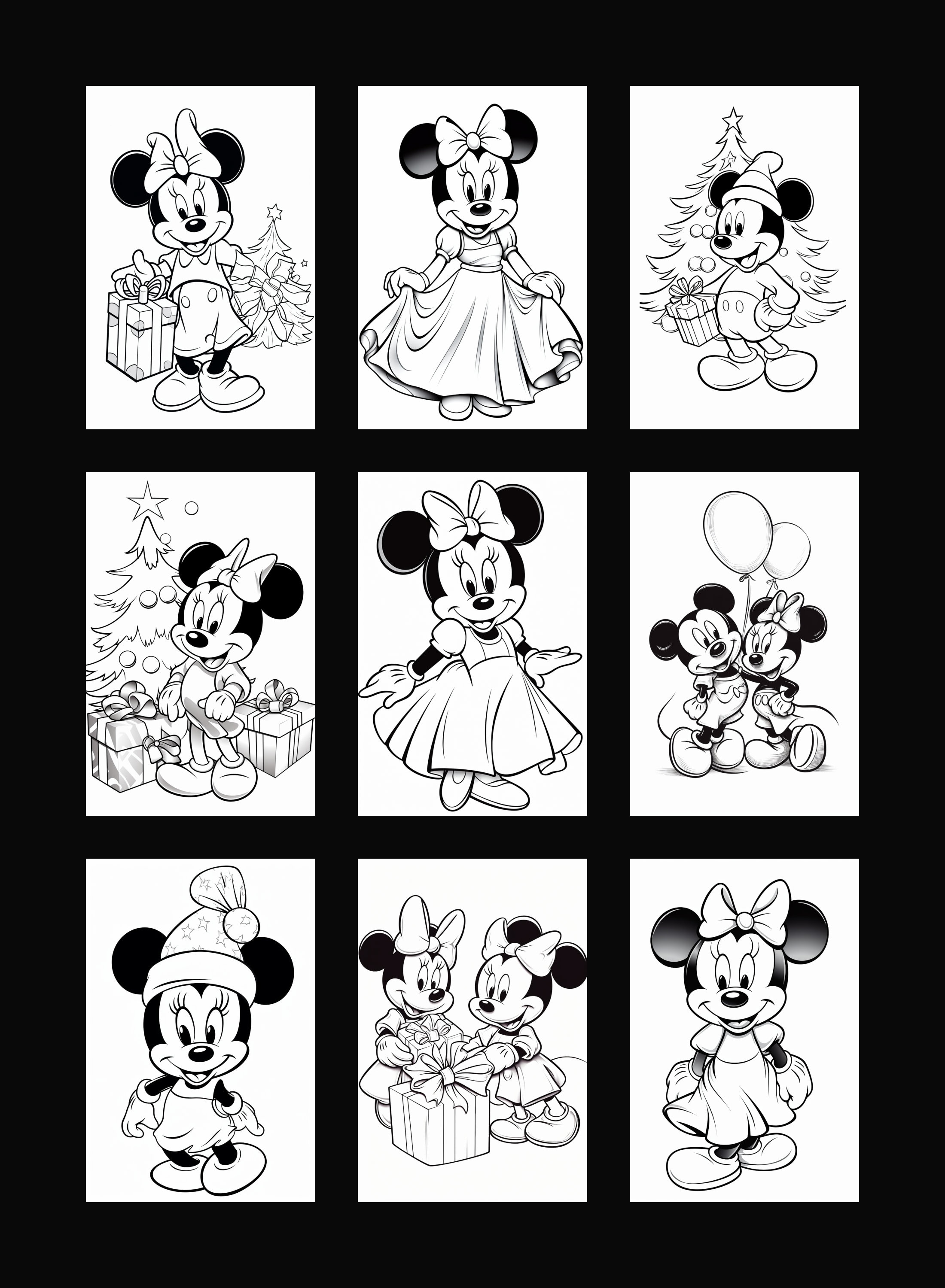 Mickey Mouse Coloring Book, Minnie Mouse, Kids Coloring Pages, Holiday ...
