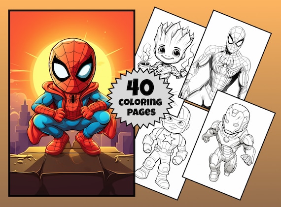 marvel superhero coloring page
