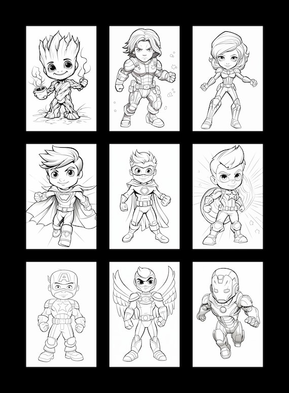 marvel superhero coloring page