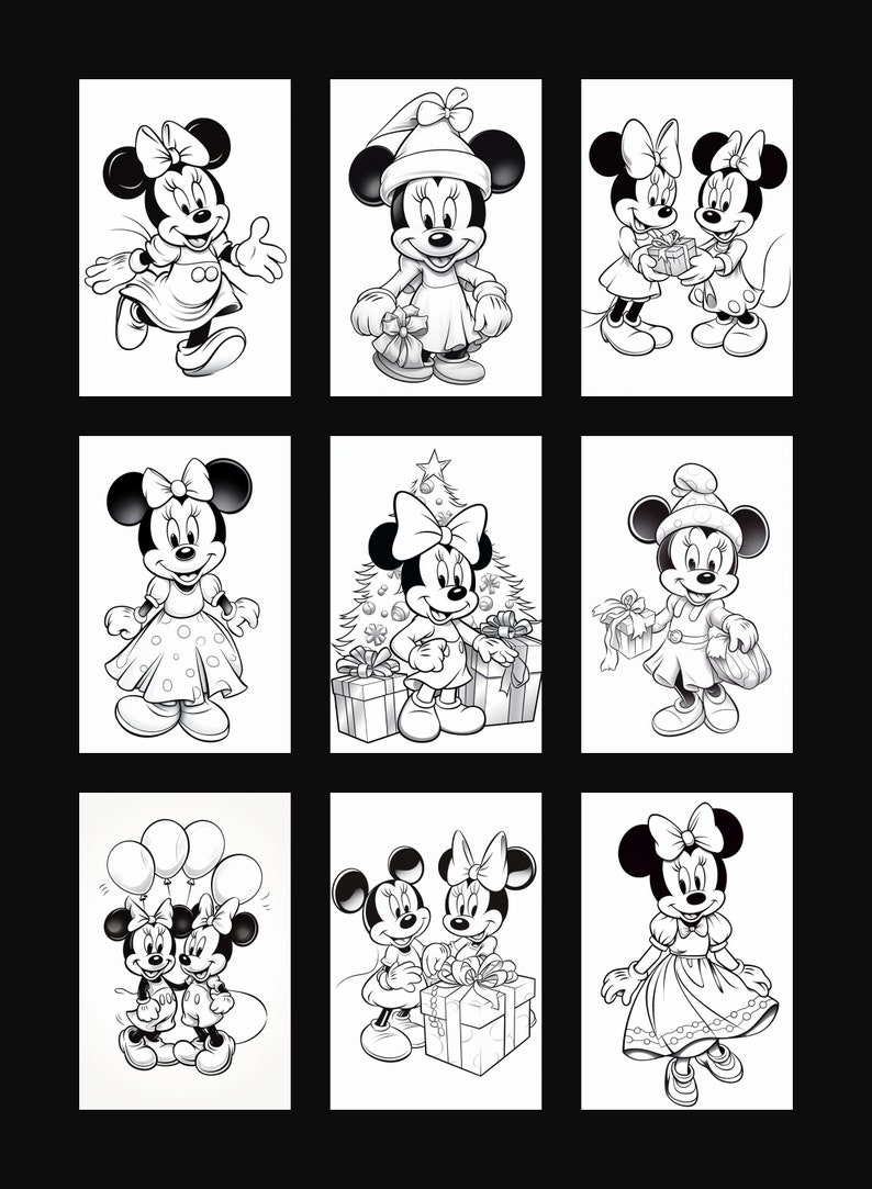 Mickey Mouse Coloring Book, Minnie Mouse, Kids Coloring Pages, Holiday ...