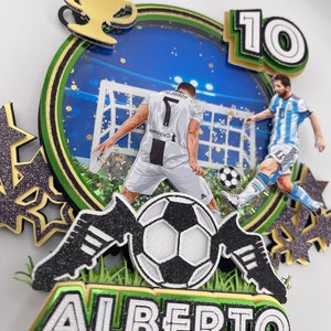 Soccer Birthday cake topper, soccer decor,soccer party, sports cake topper, champion league topper, soccer inspired topper