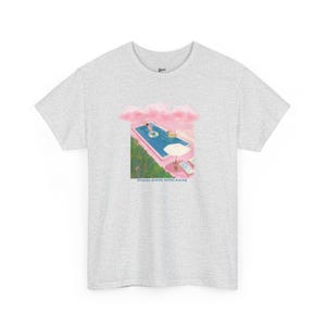 Poolside Dreams Unisex Tee, Pastel Graphic Shirt, Summer Vibes Cotton Tshirt, Vaporwave Aesthetic Top, Dreamy Clouds Tee, Pool Lover Gift