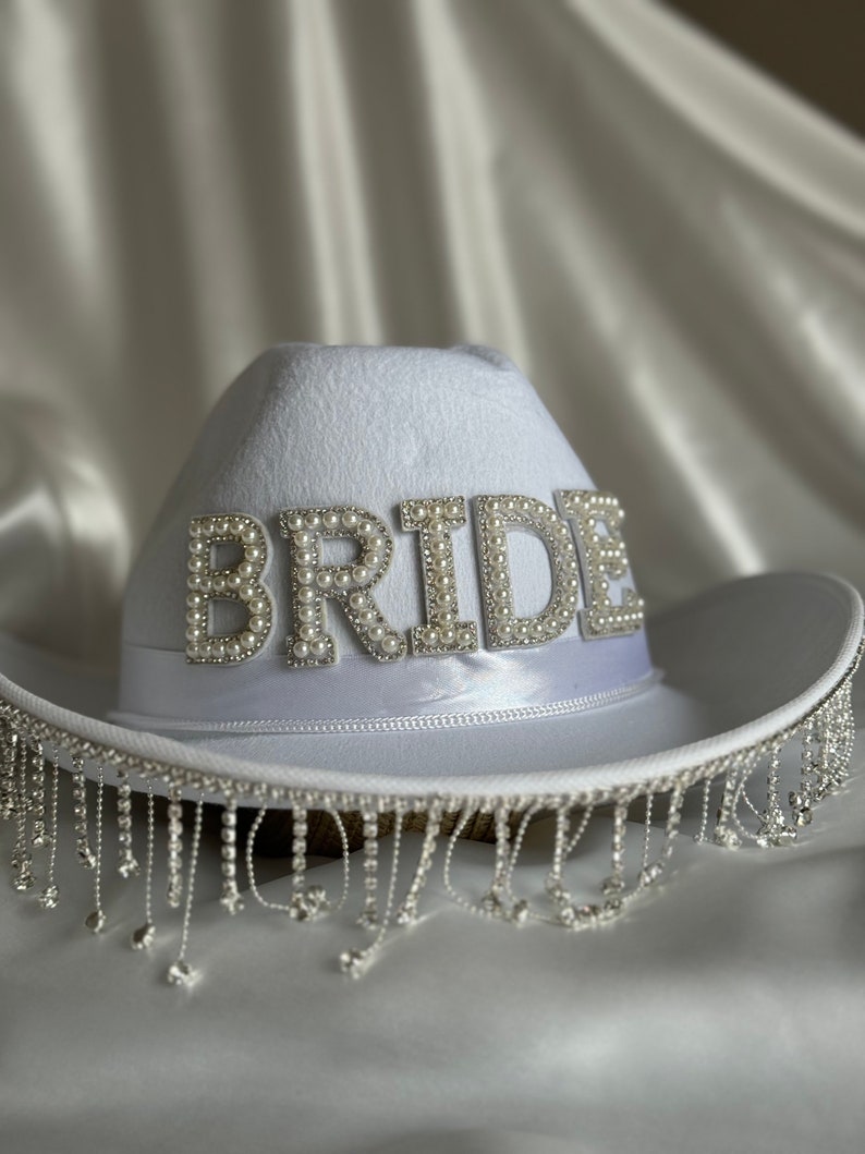 PRE-ORDER ONLY Bridal Cowboy Hat image 1