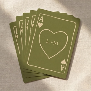 Custom Playing Cards: Anniversary, Personalized Wedding, Engagement Gift
