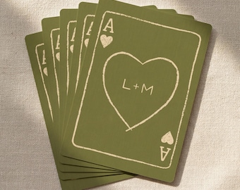Personalisierte Spielkarten: Jubiläum, personalisierte Hochzeit, Verlobungsgeschenk