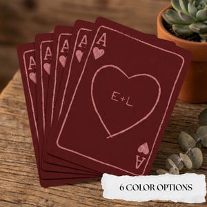 Gepersonaliseerde liefdesspelkaarten, aangepaste tekstcadeau voor vriend, aangepaste tekst pokerkaarten, uniek verjaardagscadeau voor partner