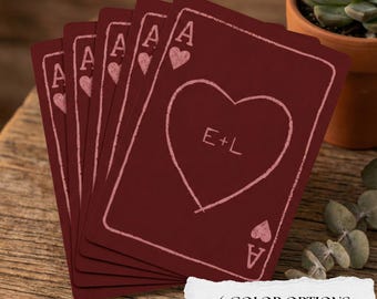 Naipes con notas de amor personalizadas, regalo de texto personalizado para novio, naipes de póker con texto personalizado, regalo de cumpleaños único para pareja