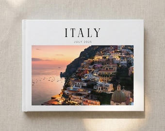 カスタム旅行フォトブックハードカバー | パーソナライズされたバケーションメモリーブック | ハネムーンフォトアルバム | 印刷されたカスタム写真集