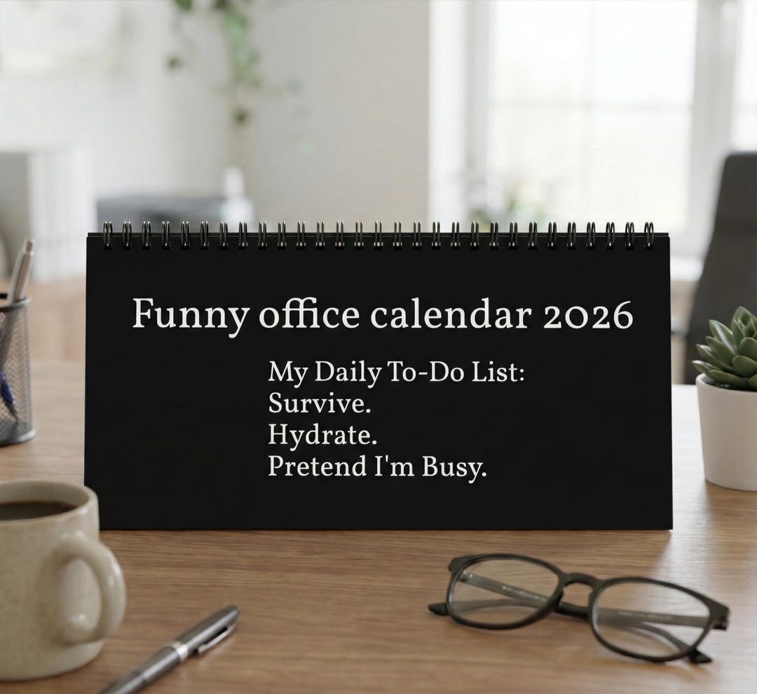 Funny Desktop Calendar (2026) - Office Humor, Gift for Boss, Desk ...