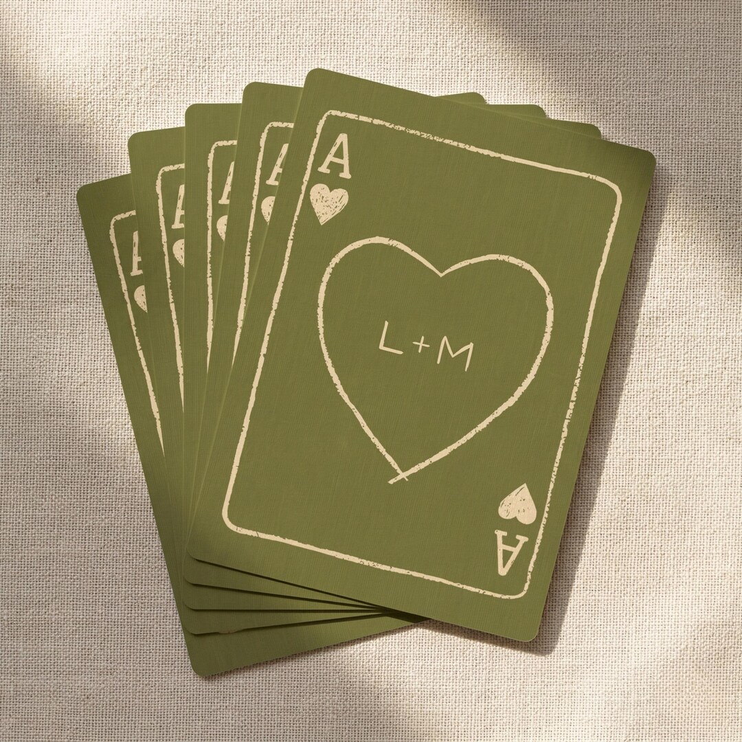 Custom Playing/Poker Cards: Anniversary, Personalized Wedding, Engagement Gift