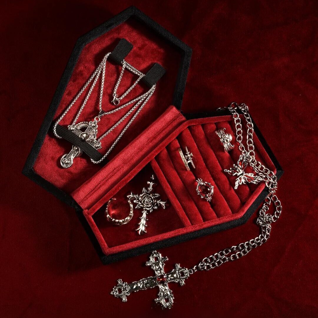 Coffin Jewellery Box Gothic Jewellery Velvet Jewellery Box Etsy UK