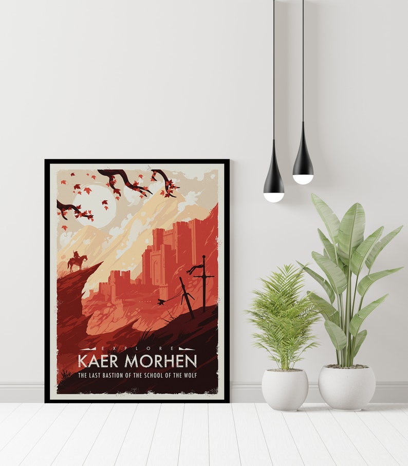 The Witcher Map Poster, the Witcher Map Canvas, the Witcher Map Print