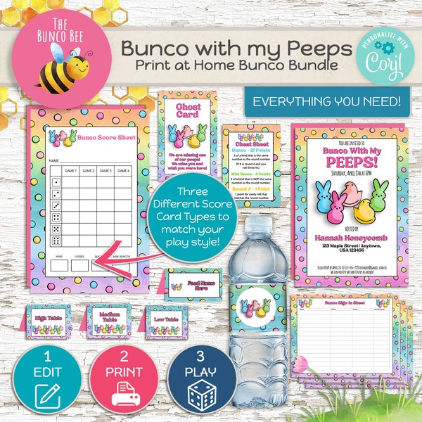 Adorable Easter Bunco Party with Our Print-at-Home Kit