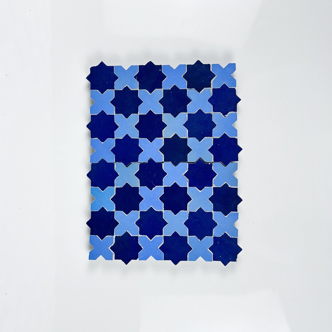 Blue Moroccan Ceramic Mosaic Tile Handmade Moroccan Tile - Etsy