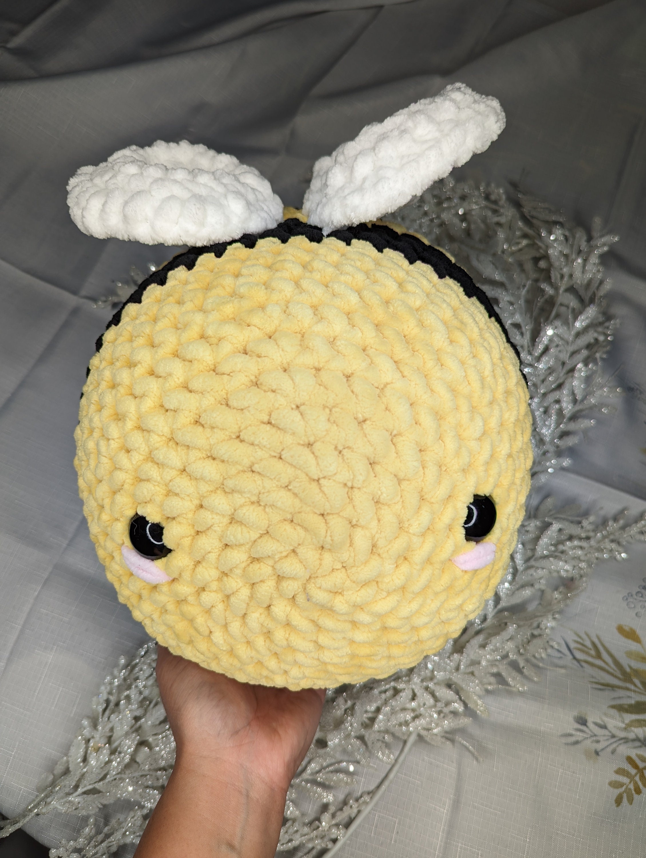 Amigurumi Jumbo Bee Plushie: Made-to-Order | Handmade Crochet Animal