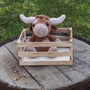Amigurumi Longhorn Plushie: Made-to-Order | Handmade Crochet Plush