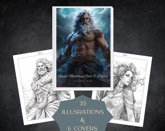 Greek Mythology Coloring Book: Gods & Deities, Stress Relief (PDF Pattern)
