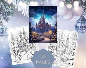 Winter Castle Coloring Book: 50 Fantasy Pages for Adults (PDF)