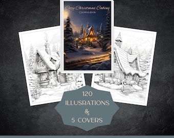 Christmas Cabins Coloring Book: 120 Pages for Relaxation (PDF)