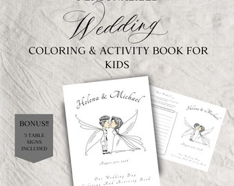 Personalized Wedding Activity Book for Kids (Digital Download)