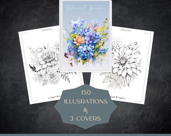 Libro para colorear de flores: 150 páginas imprimibles (Descarga PDF)