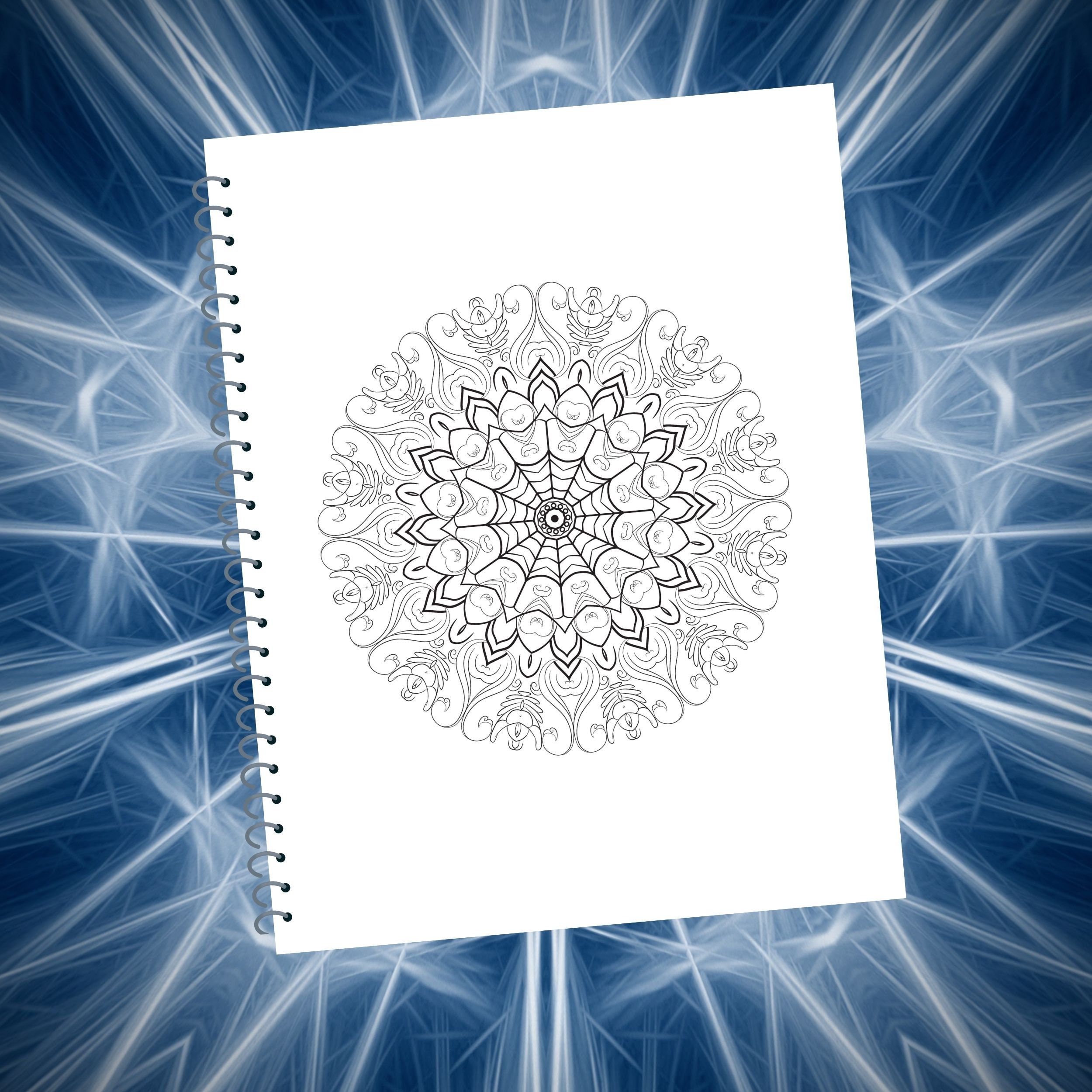 160 Page Printable Mandala Coloring Pages, Anxiety Relief Coloring Book ...