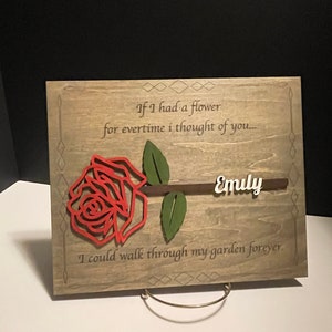 Romantic Rose - gifts for her - personalized romantic sign