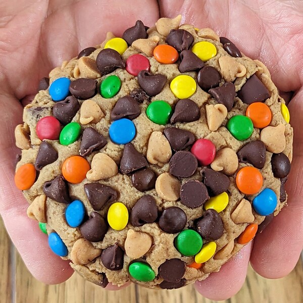 The Kitchen Sink Cookie |Supersized 8oz Ooey-gooey Overloaded Peanut Butter Cup Cookie | Super Moist 1/2 pound Monster Cookie | Giant Cookie