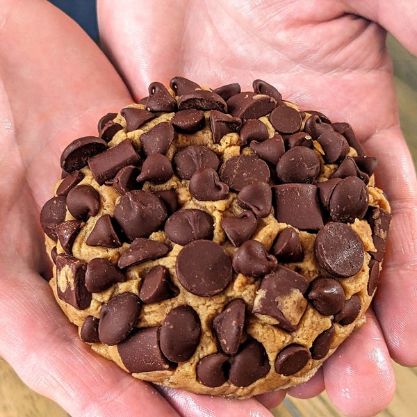 Supersized Gourmet Chocolate Chip Cookie | 8oz Ooey-gooey Overloaded Cookie | Super Moist Half-pound Monster Cookie | Giant Handmade Cookie