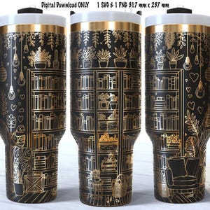 Buch SVG Wrap 40 Unzen Becher, nur noch ein Kapitel Wrap SVG, Buchliebhaber Tumbler Design für Lasergravur Full Wrap, literarischer digitaler Download