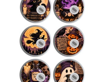 6er Set Freestyle Libre 3 Sticker - Halloween Witchcraft