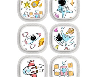 6er Set Simplera Sync Sensor Sticker - Space