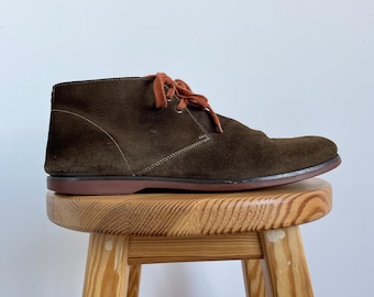 Barney's New York Suede Leather Chukka Boota Made In Italy