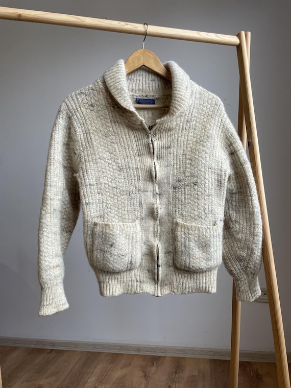 Pendleton Vintage 70's Made in USA Wool Cowichan Sweater Size XS
