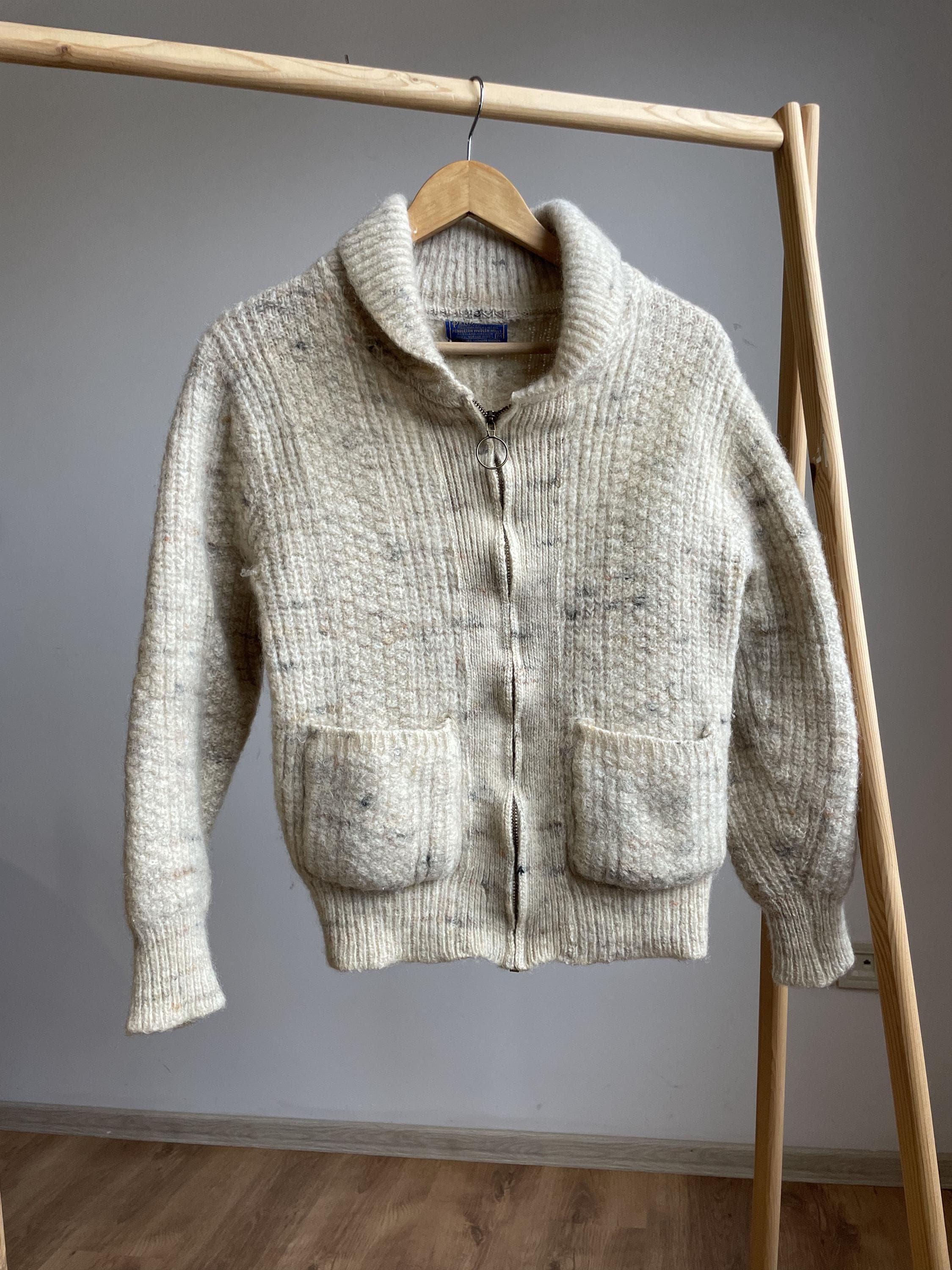 Pendleton Vintage 70's Made in USA Wool Cowichan Sweater Size XS