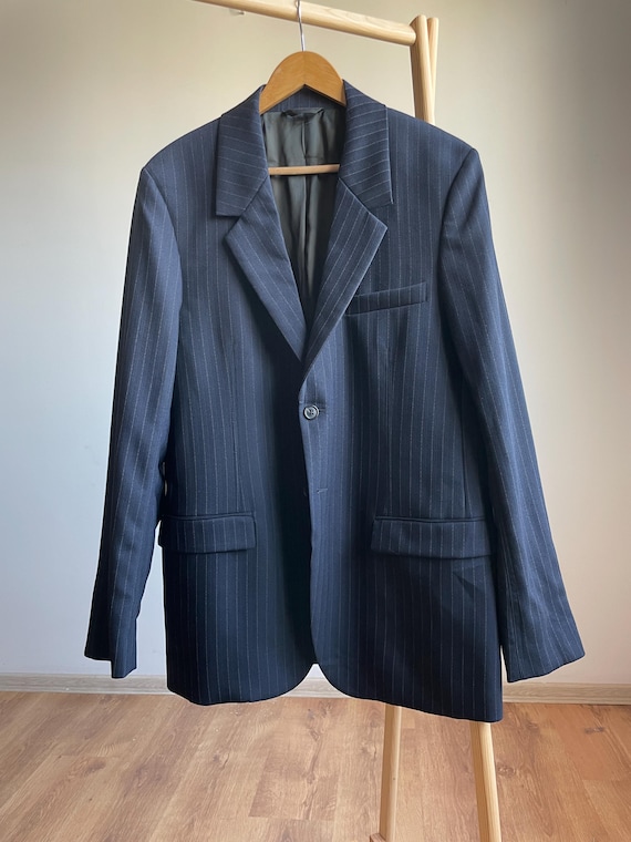 Acne Studios Pinstripe Navy Suit Jacket Blazer Size EUR 52 - Etsy